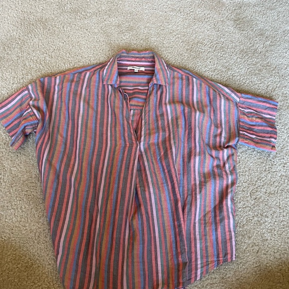 Madewell v-neck, striped shirt, size M. - Picture 1 of 1
